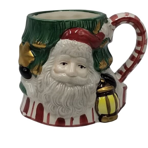 Vintage Teacher Gift White Elephant Christmas Happy Holidays Santa Mug - Picture 1 of 6